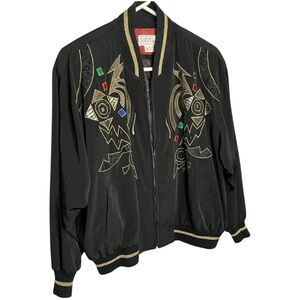 Vtg GDT Too Multicolored Bomber Jacket